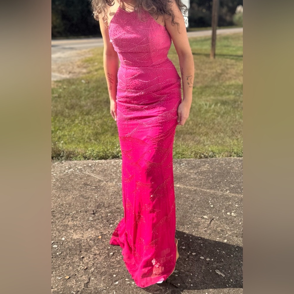 Tiffany Designs Fuchsia Prom Dress